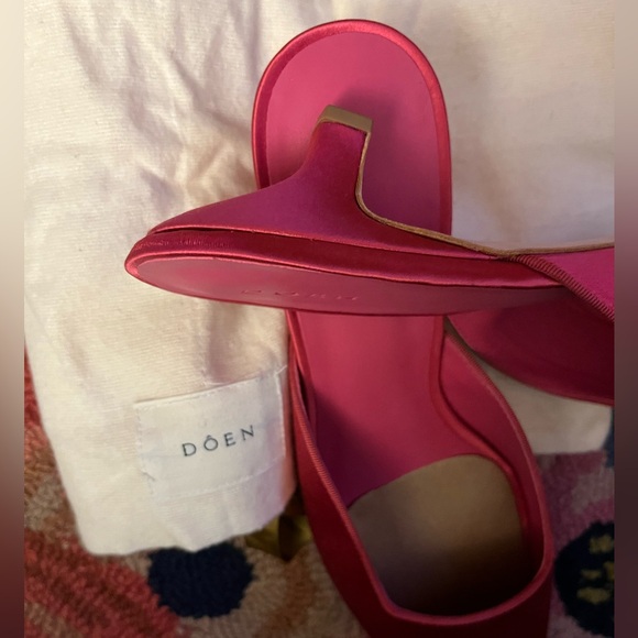 Doen Asher Satin Mules Kitten Heel - Picture 4 of 8